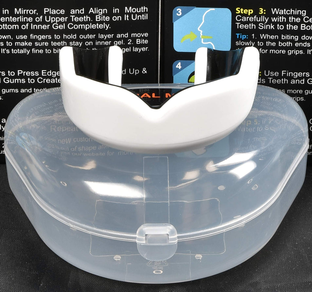 Oral Mart Kids Mouth Guard (White/Black) - Youth Mouth Guard For Karate, Flag Football, Martial Arts, Taekwondo, Boxing, Footbal