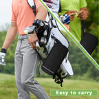 Goburos Golf Glove Holder, Golf Glove Case With A Pair Of Golf Gloves Stretcher With Hook, Protective Golf Accessory Case For Te