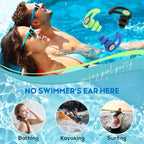 2 Pairs Ear Plugs For Swimming Adults, Hearprotek Reusable Custom-Fit Swim Water Ear Plugs Men Women For Swimmers Shower Pool Ba