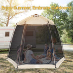 Alvantor Screen House Gazebo, 4-6 Person Pop Up Screen Tent, Instant Screen Room With Carry Bag, Outdoor Mosquito Tent Camping,