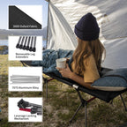 Naturehike Armywild Folding Camping Cot, Height Adjustable Ultralight Backpacking Cot, Portable Camping Bed For Camping Hiking T