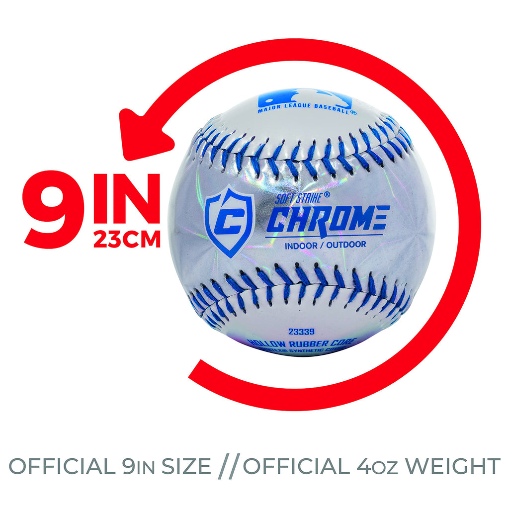 Franklin Sports - Soft Strike - Hollow Core Chrome Teeball - Mlb - Youth Tball - Baseball + Softball - Indoor & Outdoor Use