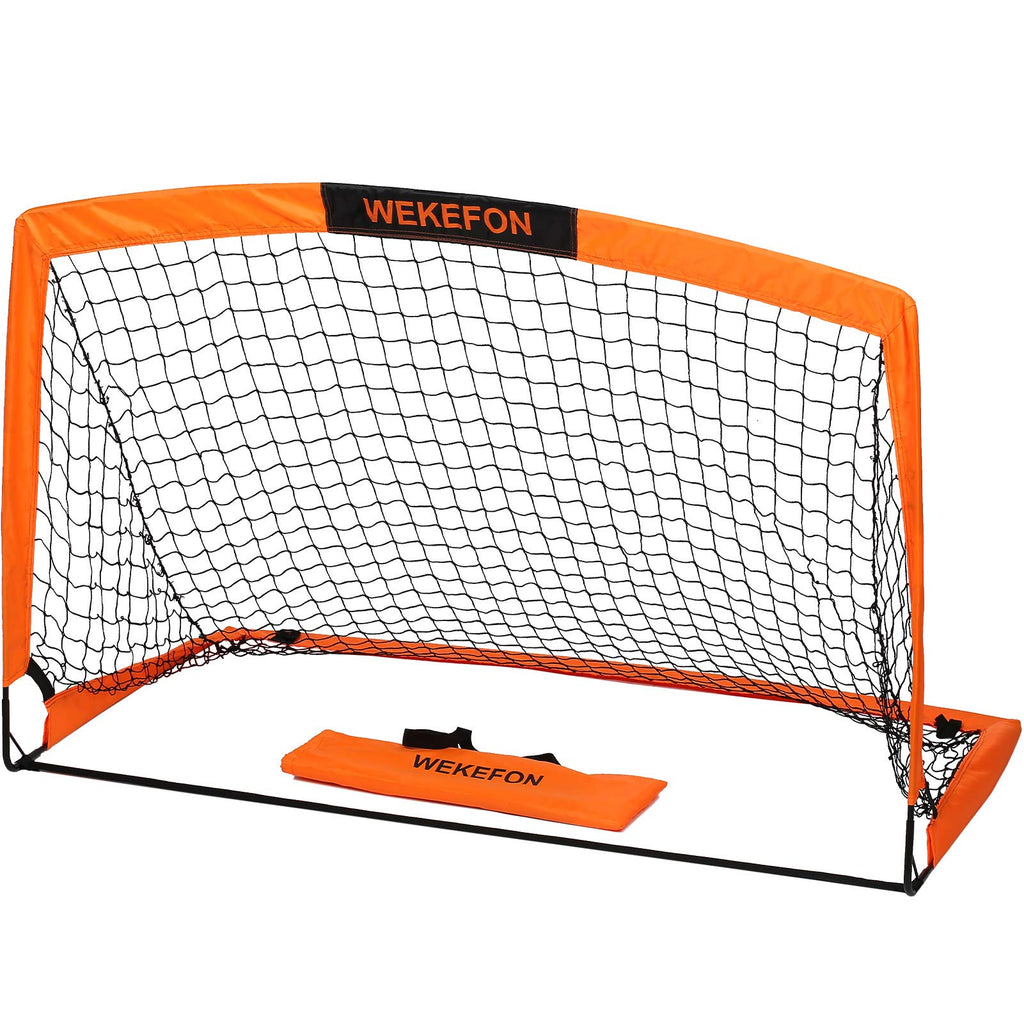 Wekefon Soccer Goal 5' X 3.1' Portable Soccer Net For Backyard Games And Training Goals For Kids And Youth Soccer Practice With 