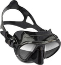 Cressi Nano 2-Lens Masks, Black/Black, Silver Mirrored Lens