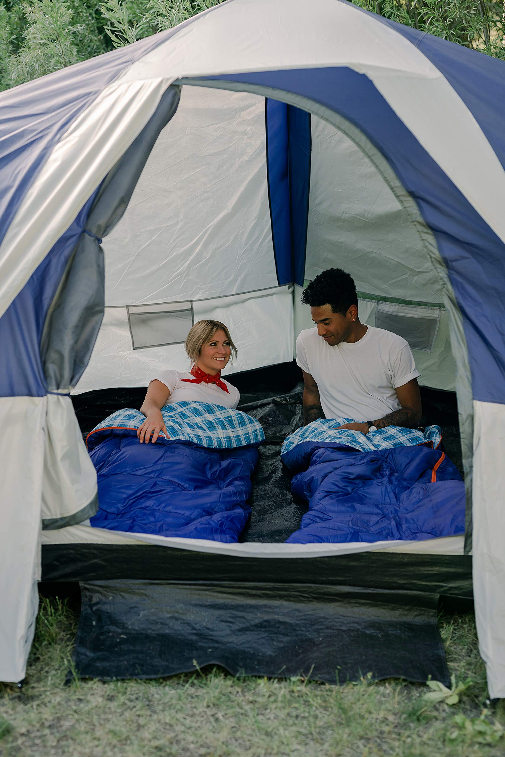 6 Lb - 2 Person Sleeping Bag - 87 In X 66 In, Blue