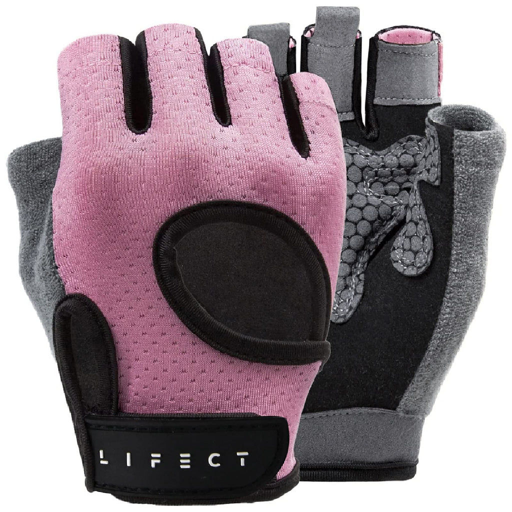 Lifect Essential Breathable Workout Gloves, Weight Lifting Gloves With Curved Open Back, For Powerlifting, Gym, Crossfit, Women 