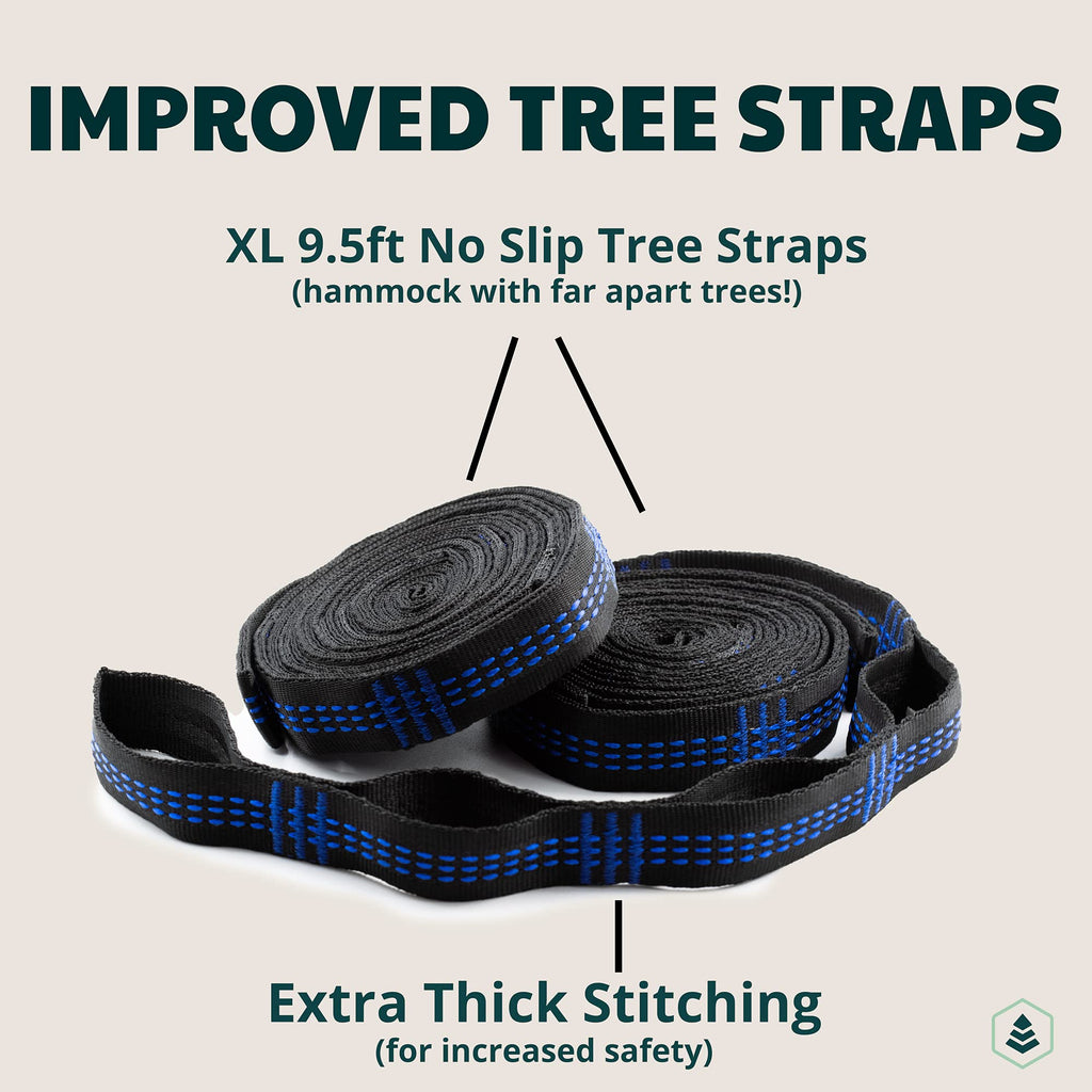 Evergreen Lightweight Outdoor Portable Camping Hammock - Single & Double With Tree Straps For Backpacking, Camping, Travel, Hiki