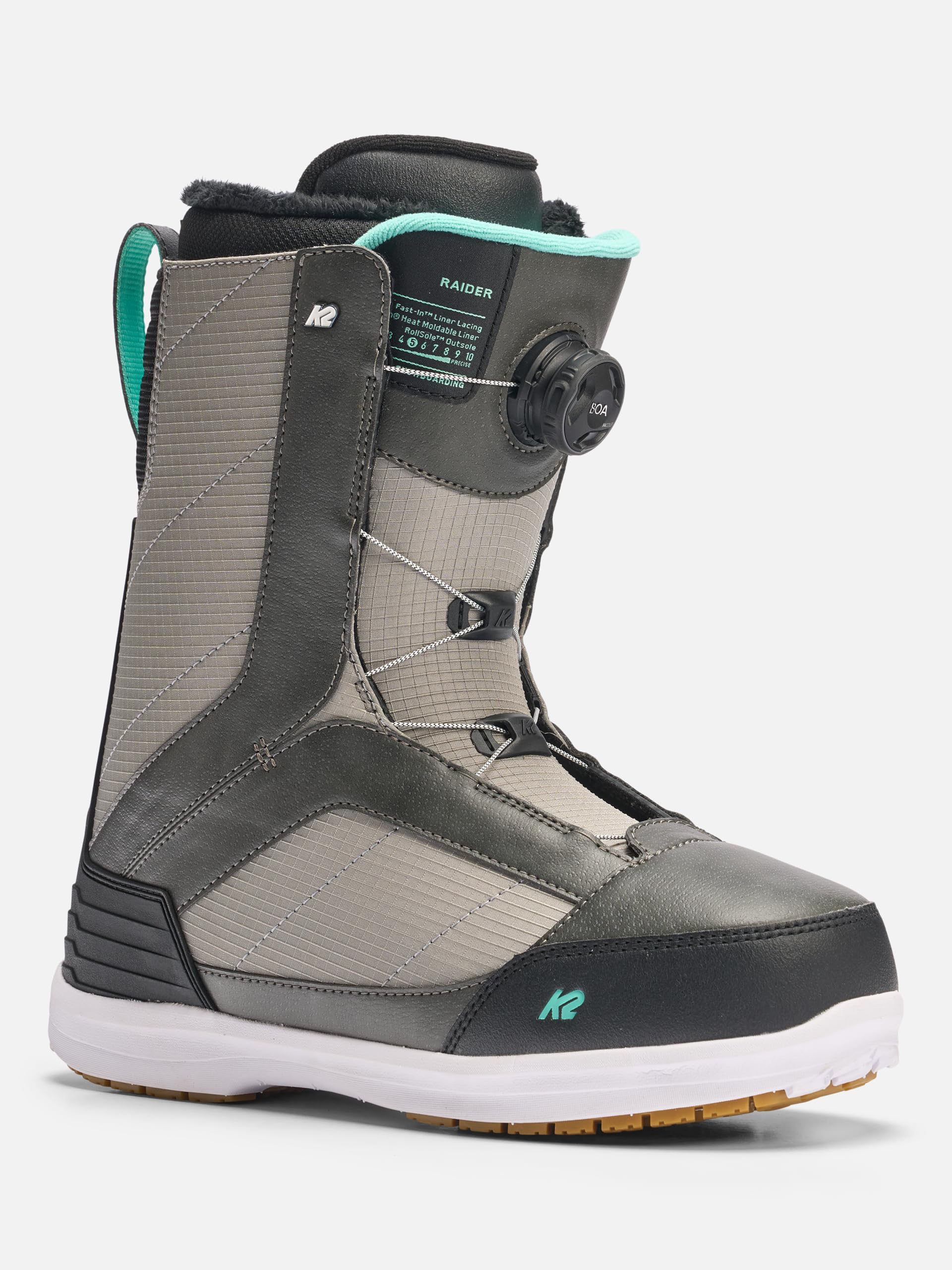 K2 Raider Mens Snowboard Boots, Grey, 13