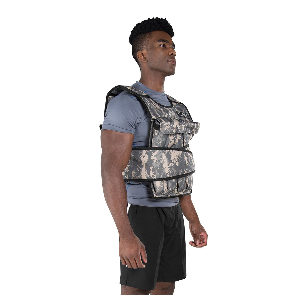 Cap Barbell 40-Pound Adjustable Weighted Vest, Camouflage
