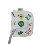 Foretra - Putt For Dough - Money Maker White Golf Putter Headcover Quality Pu Leather Magnetic Closure For Square Mallet Style P
