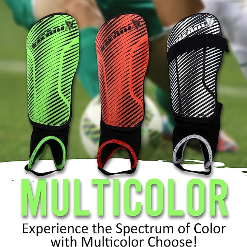 Vizari Matera Soccer Ankle Protection Shin Guard with Ankle Protection – Green/Black