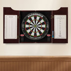 Viper By Gld Products Hudson All-In-One Dart Center: Classic Solid Wood Cabinet & Official Sisal/Bristle Dartboard Bundle: Premi