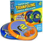 Fun Bouncy Paddle & Stringy Ball Toss & Catch Game - Easy To Use For Kids All Ages - Also Works As Frisbee - Easter Basket Stuff
