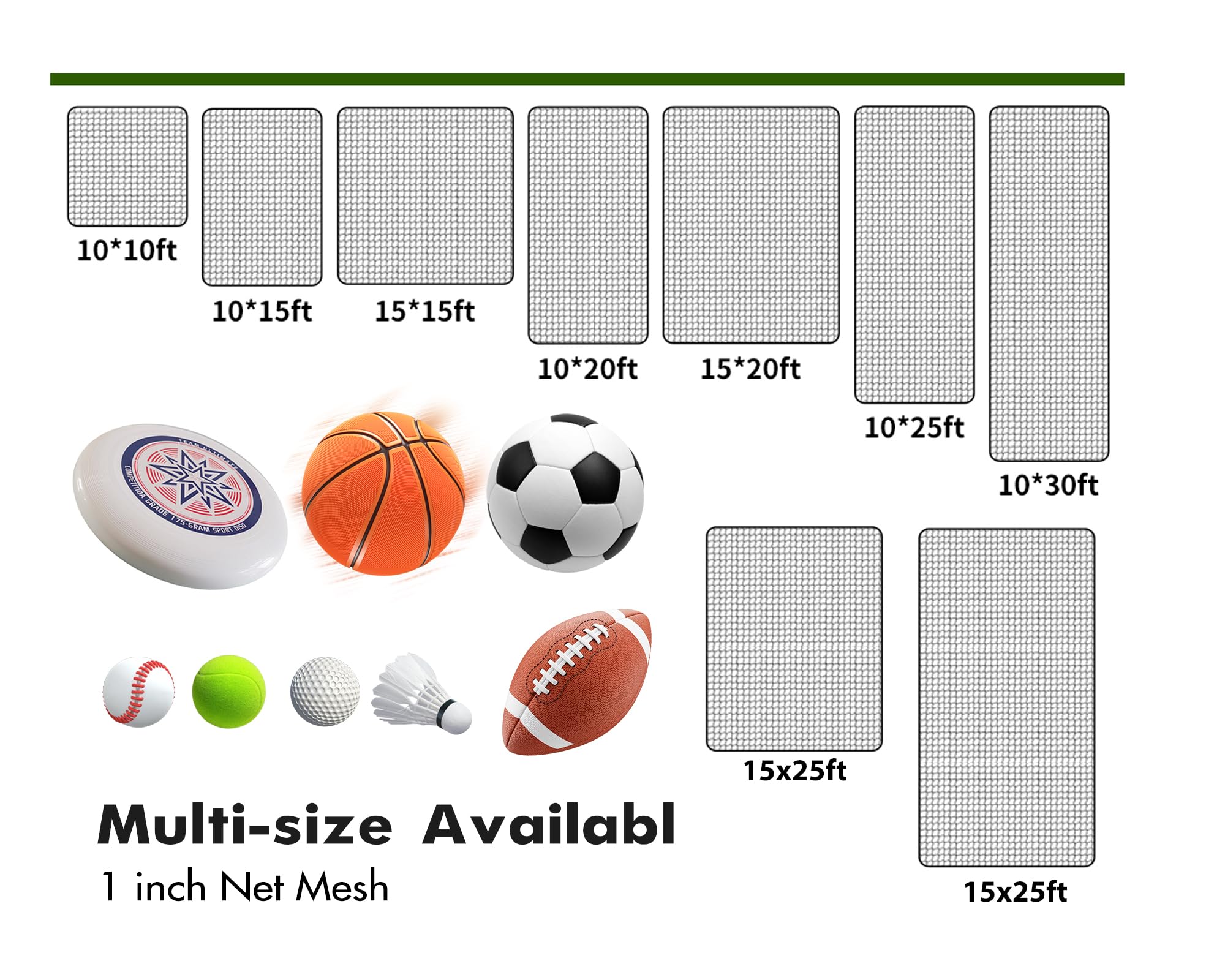 Fahnemt Golf Nets For Backyard Driving, Golf Net For Practice Barrier Net, Sports Netting For Hitting Golf, Baseball, Hockey, So