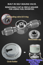 Campingmoon 3 Outlet Camping Stove Adapter For En417 Lindal Valve Canister Device Z31