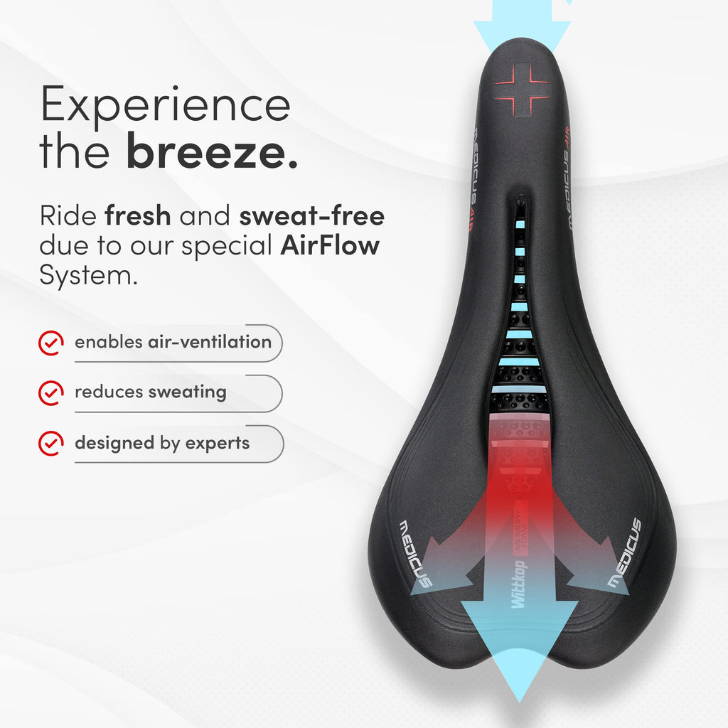 Wittkop Mountain Bike Seat Made Of Comfortable Memory Foam I Mtb Saddle With Innovative Ergonomic 5 Zone-Concept - Bicycle Seat