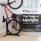 Bike Stand & Vertical Storage Rack By Bike Nook - The Original Vertical Bicycle Floor Stand For Garage Storage And Indoor And Ou