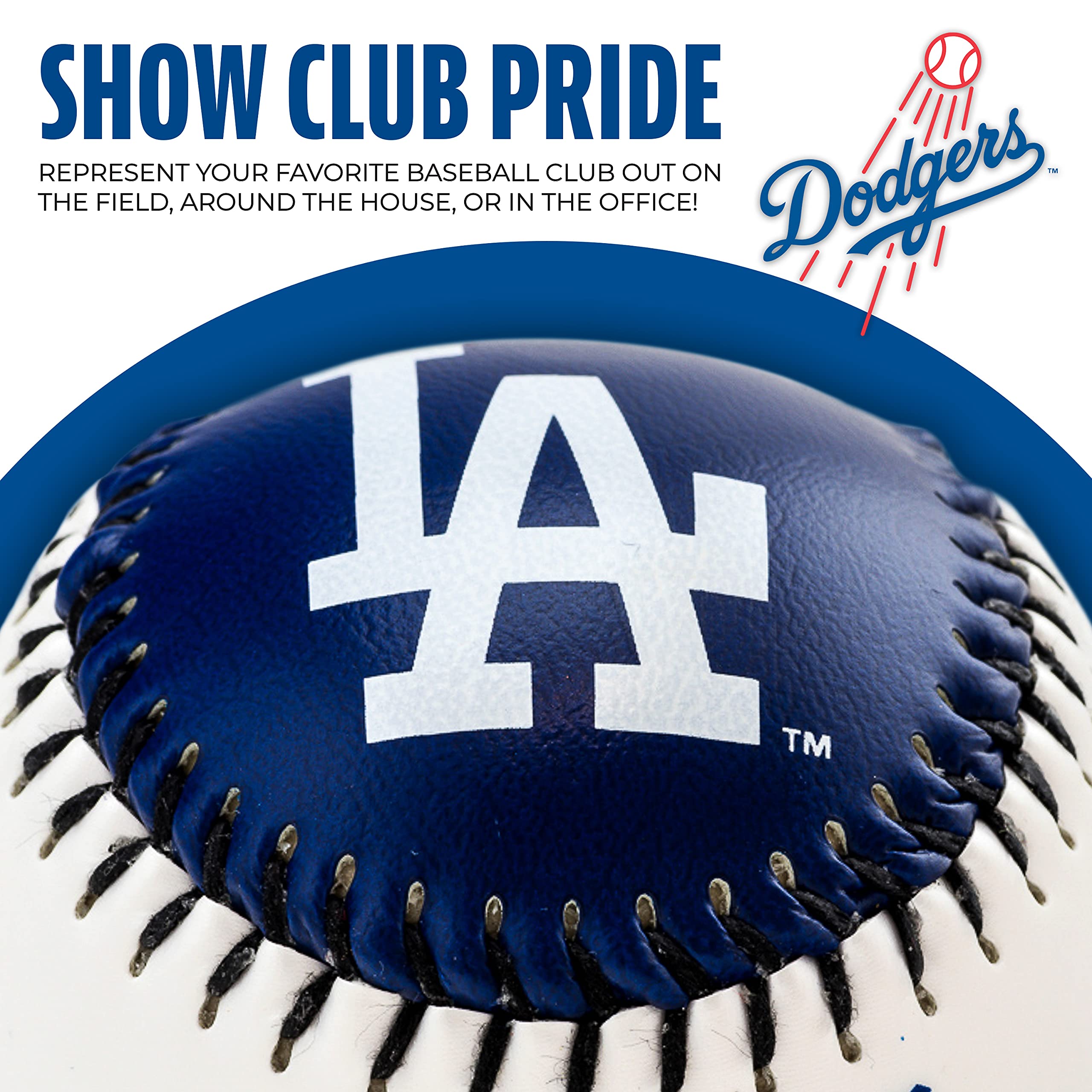 Franklin Sports Los Angeles Dodgers Mlb Team Baseball - Mlb Team Logo Soft Baseballs - Toy Baseball For Kids - Great Decoration