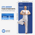 Cambivo Extra Wide Yoga Mat For Women And Men (72''X 32''X 1/4''), Eco-Friendly Sgs Certified, Large Tpe Exercise Fitness Mat Fo