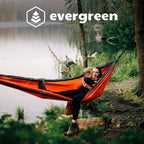 Evergreen Lightweight Outdoor Portable Camping Hammock - Single & Double With Tree Straps For Backpacking, Camping, Travel, Hiki