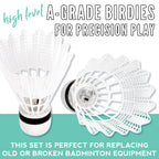 Franklin Sports Badminton Rackets - Glow In The Dark 2 Player Racket Set - Set Of 2 Rackets +2 Birdies - Backyard Badminton Rack