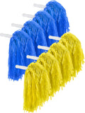 Pangda 12 Pack Cheerleading Pom Poms Sports Dance Cheer Plastic Pom Pom For Sports Team Spirit Cheering (Blue And Yellow)