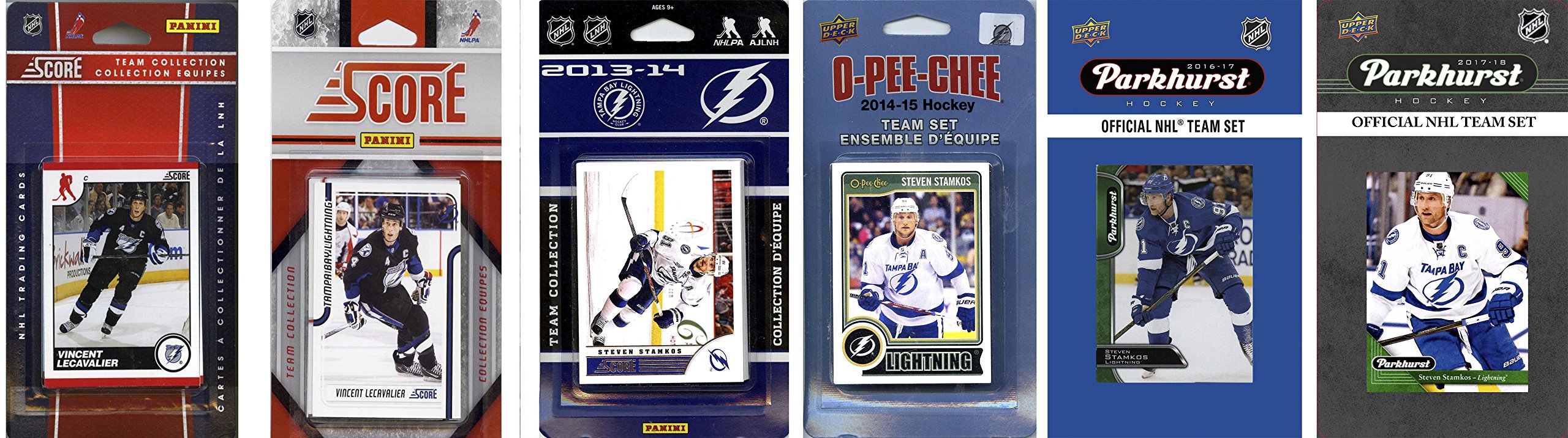 Nhl Tampa Bay Lightning 6 Different Licensed Trading Card Team Sets