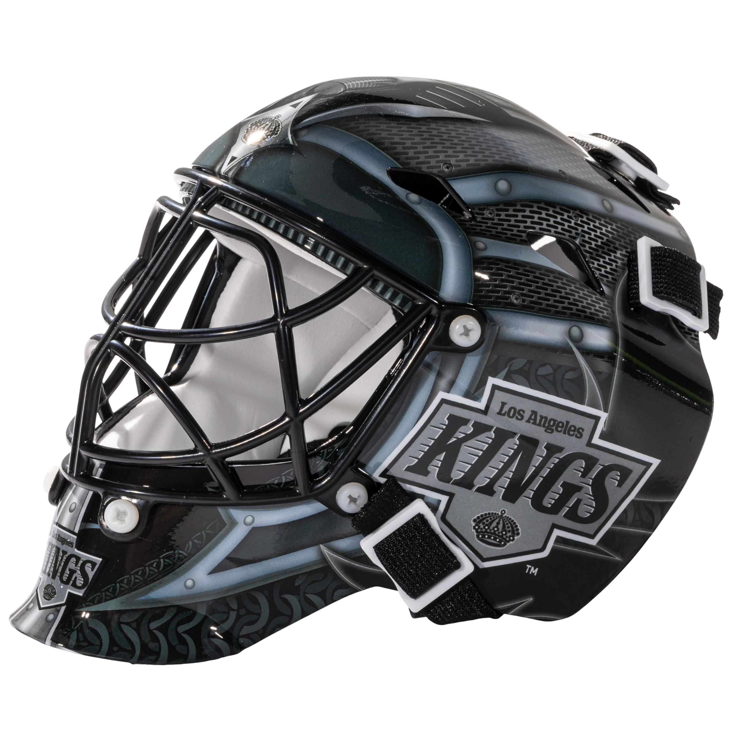 Franklin Sports La Kings Nhl Team Logo Mini Hockey Goalie Mask With Case - Collectible Goalie Mask With Official Nhl Logos And C