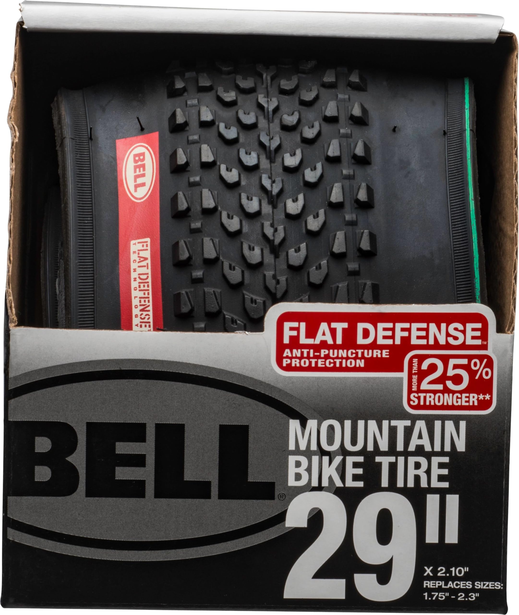Bell Flat Defense Mountain Bike Tire, 29 x 2.10-2.25, Black