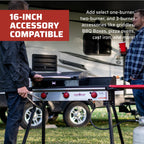 Camp Chef Pro 16 Cooking System - Three-Burner Camp Stove - Includes Windscreen & Matchless Ignition - Portable Camping Cooking
