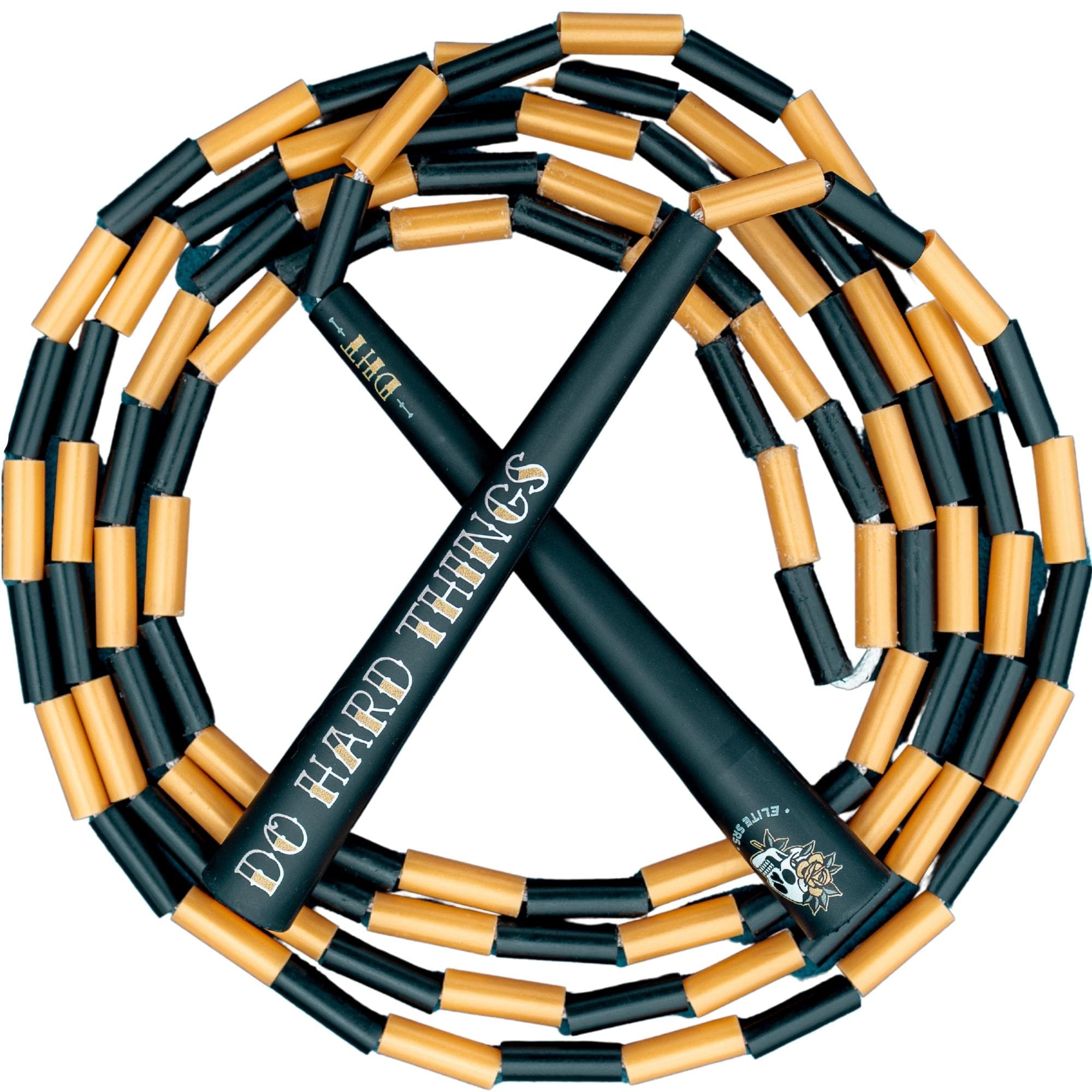 Elite Srs, Do Hard Things Beaded Jump Ropes For Fitness - Unbreakable 6.5'' Edge Handles With 1'' Shatterproof Plastic Beads - I
