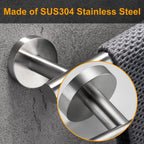 Nolimas 9 Inch Silver Bath Hand Towel Bar Sus 304 Stainless Steel Towel Rod Rack Holder Round Wall Mounted Suit For Kitchen,Bath