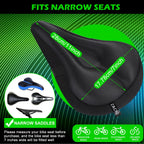 Zacro Bike Seat Cushion - Gel Padded Cover For Men Women Comfort, Extra Soft Exercise Bicycle Compatible With Peloton, Stationar