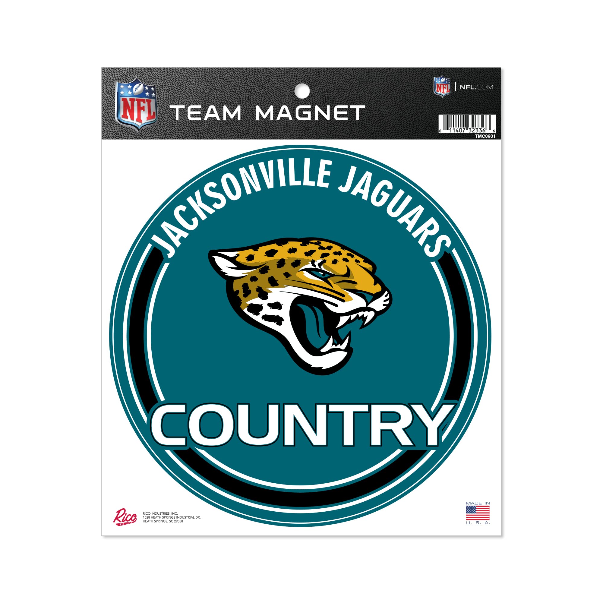 Rico Industries Nfl Jacksonville Jaguars 8'' Round Magnet