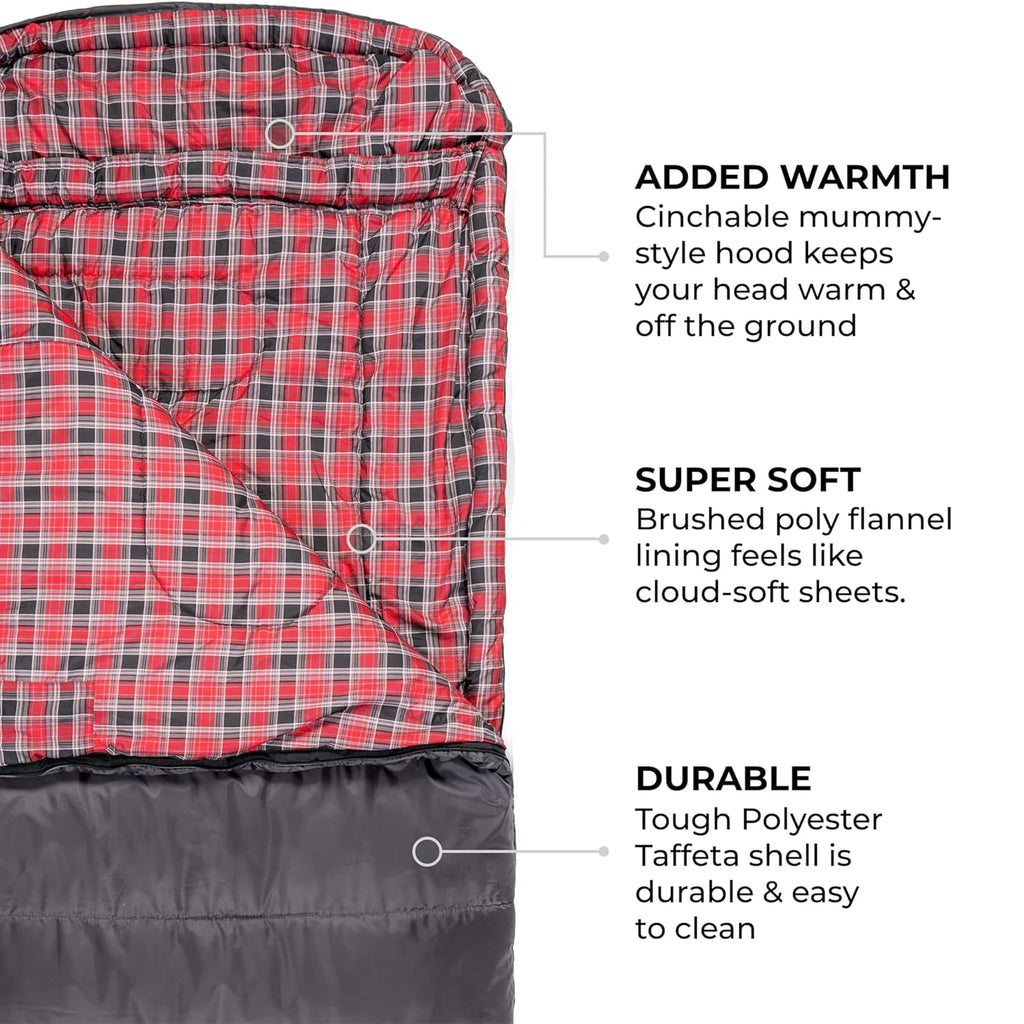 Teton Sports Celsius Xxl 0 Degree Sleeping Bag - 0F Cold-Weather Sleeping Bag For Men & Women - Camping Accessory & Winter Sleep