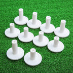 Muxsam Golf Rubber Tee Holder, 5-Pack 2'' Golf Mat Tees For Indoor Outdoor Practice Driving Range Mats (White)