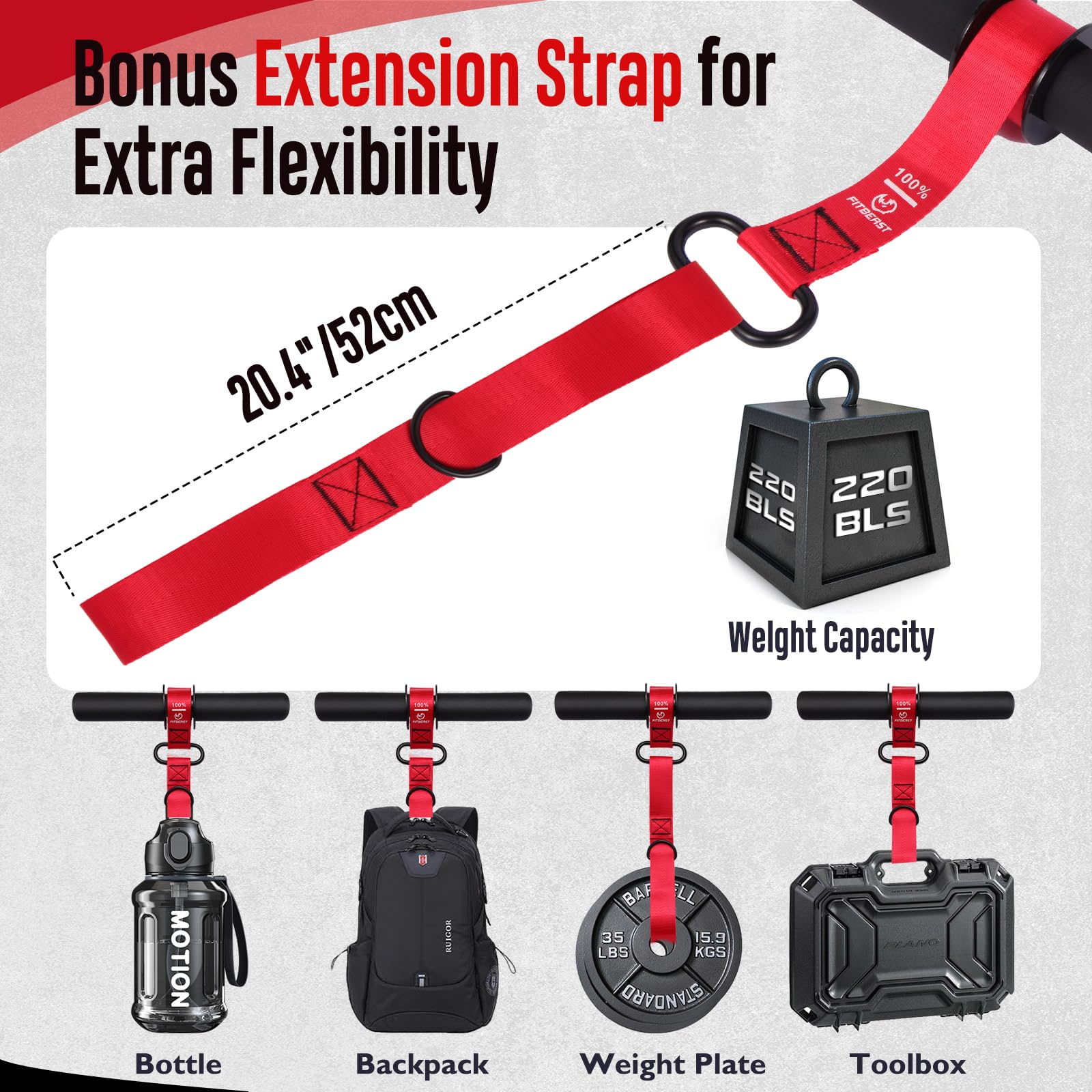 FitBeast Forearm Strengthener & Forearm Exerciser, Wrist Roller with Thicker Handle, Forearm Strength Trainer with Adjustable St