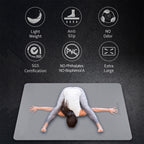 Cambivo Large Yoga Mat For Men And Women 1/4 Inch Thick, 72'' X 48'' Extra Wide Workout Mat, Exercise Fitness Tpe Mat For Home G