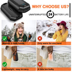 2 Pack Hand Warmers Rechargeable, Electric Hand Warmer Reusable, Usb Handwarmers,Outdoor/Indoor/Golf/Camping/Hunting/Pain Relief