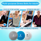 Serenilite 3X Hand Therapy Exercise Stress Ball Bundle For Adults, Grip Strengthening, Tri-Density Squeeze Balls, Hand Grip Stre