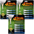 4 Yards More Golf Tee (3 1/4) 3 Pack (12 Tees)