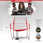 Powernet Volleyball Practice Net Station, 8 Ft Wide By 11 Ft High, Ball Return, Great For Hitting And Serving Drills, Perfect Fo
