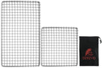 Dzrzvd-The Bushcraft Backpackers Grill Grate-Welded Stainless Steel Mesh (Upgrade Camping Fire Rated)-7.48''X12.6''&7.48''X7.48'