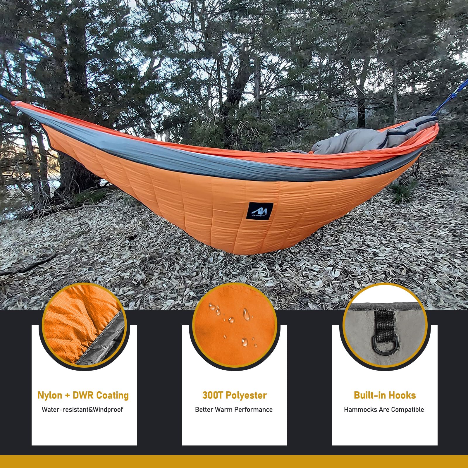Ayamaya Single & Double Hammock Underquilt Full Length Big Size Under Quilts For Hammocks, Camping Backpacking Essential, Winter