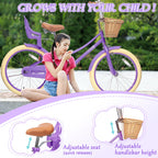 Glaf Toddler Girls Bike For 2-12 Years Old 12 14 16 20 Inch Girls Bike With Training Wheels And Baby Doll Seat Kids Bike Bicycle