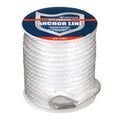 Attwood 11724-1 Solid Braid Multifilament Polypropylene Anchor Line With Thimble 3/8-Inch X 100-Feet, White