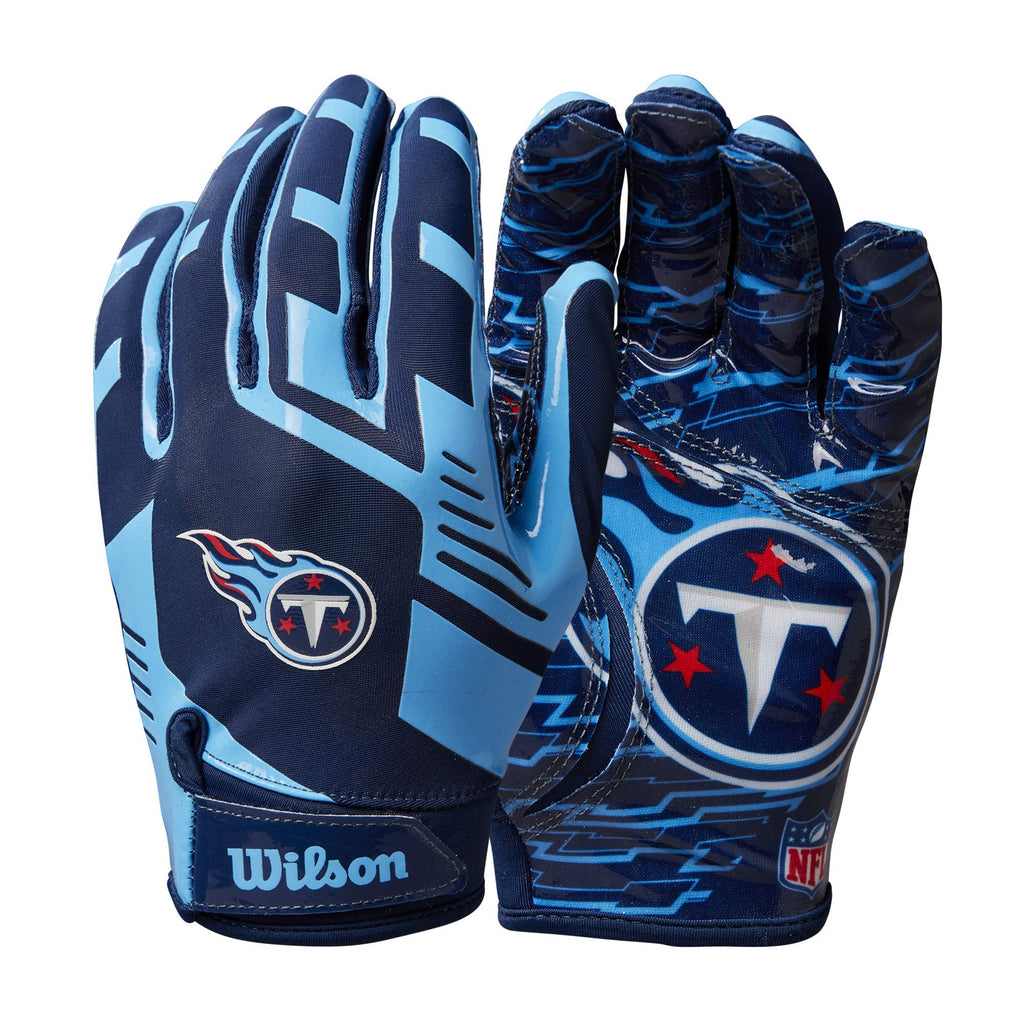 Wilson Nfl Stretch Fit Football Gloves - Youth, Tennessee Titans