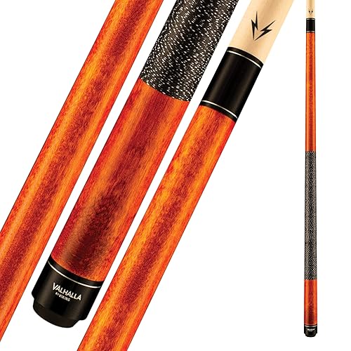 Viking Valhalla 100 Series With Irish Linen Wrap 2 Piece 58'' Pool Cue Stick Va119 (18Oz, Autumn Orange)