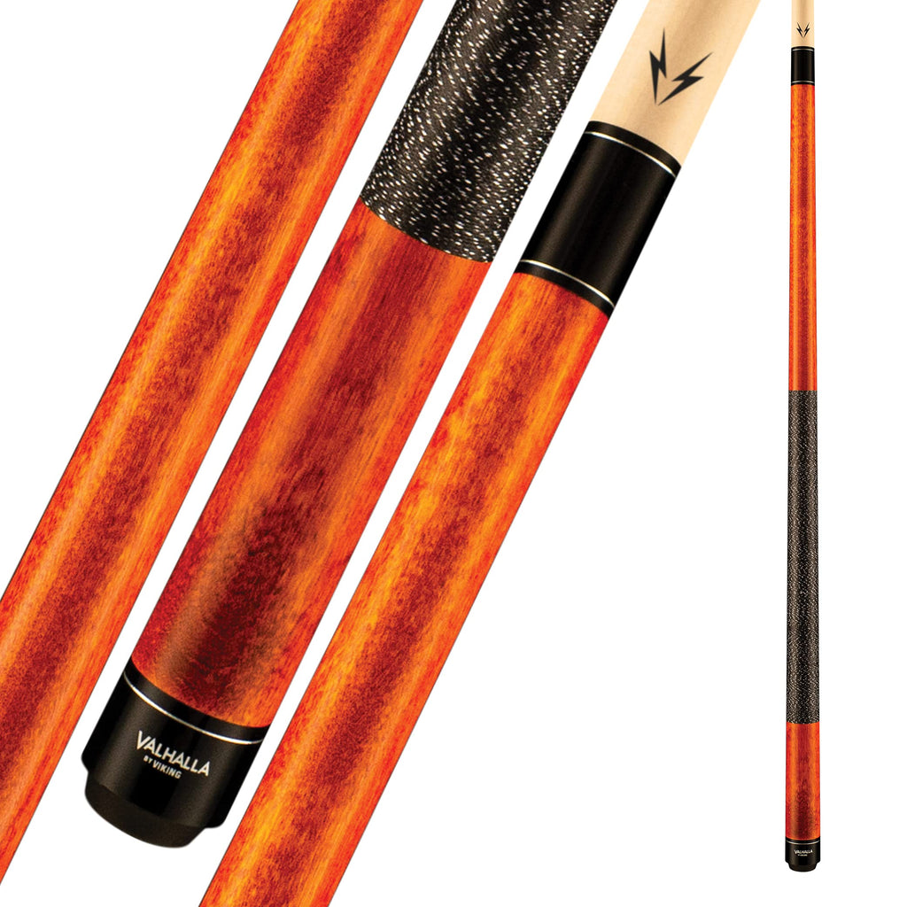 Viking Valhalla 100 Series With Irish Linen Wrap 2 Piece 58'' Pool Cue Stick Va119 (18Oz, Autumn Orange)