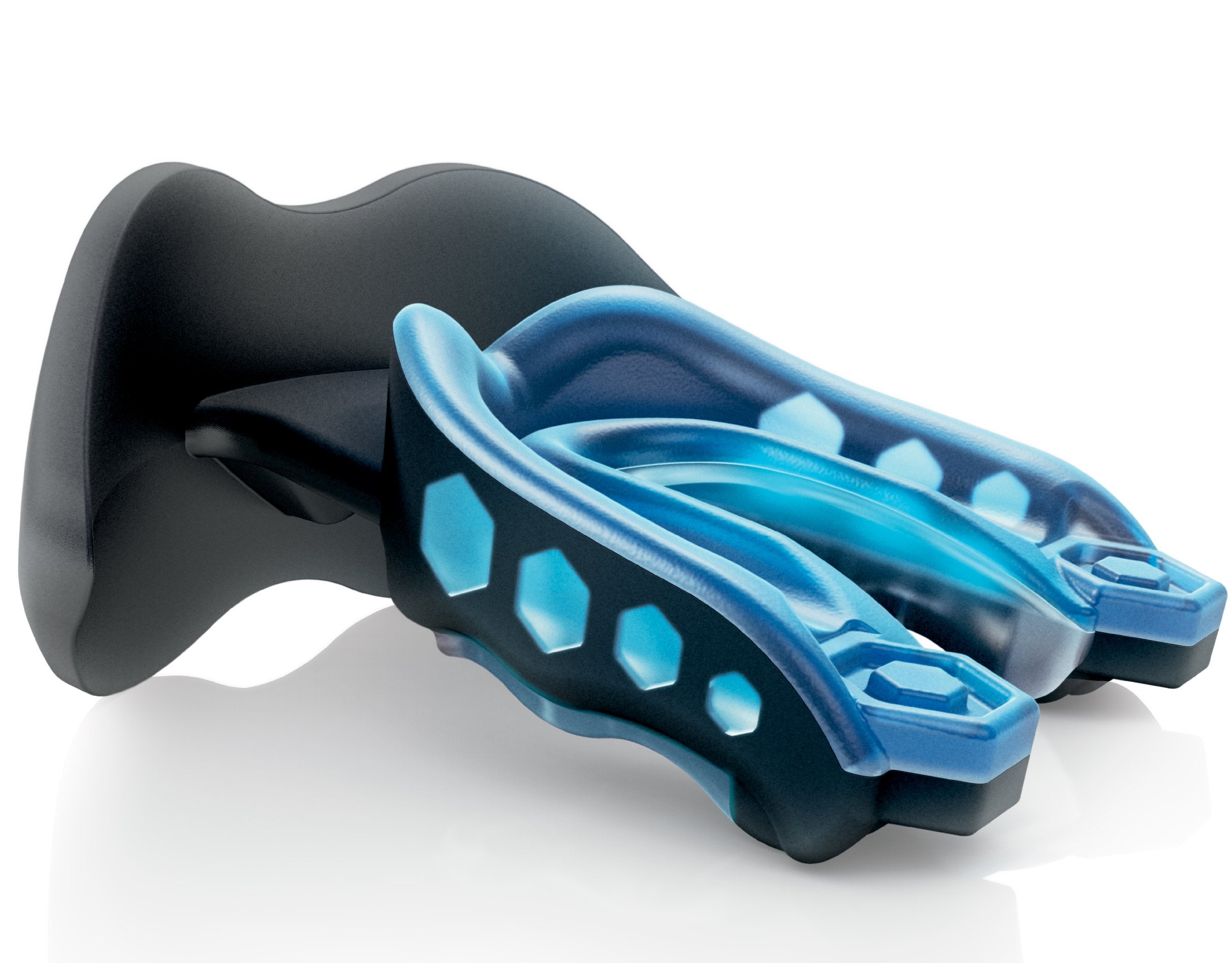 Shock Doctor Gel Max Lip Guard Convertible Mouthguard (Blue And Black, Youth)